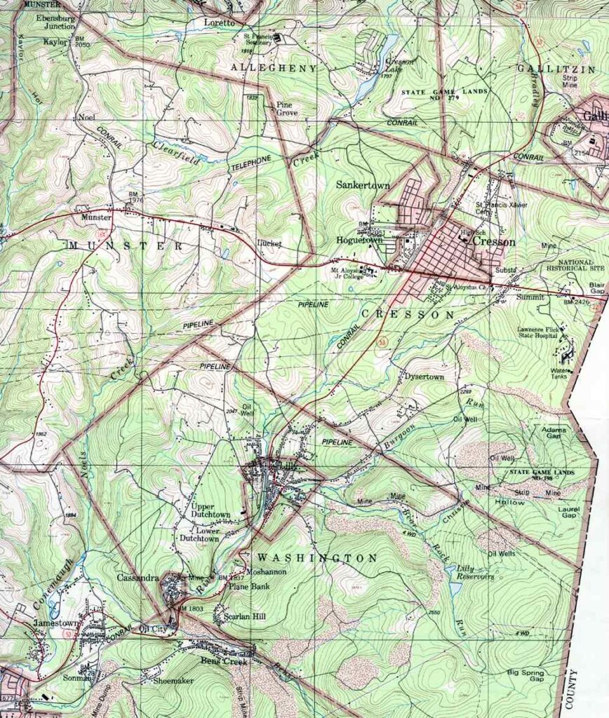 Cresson Township map