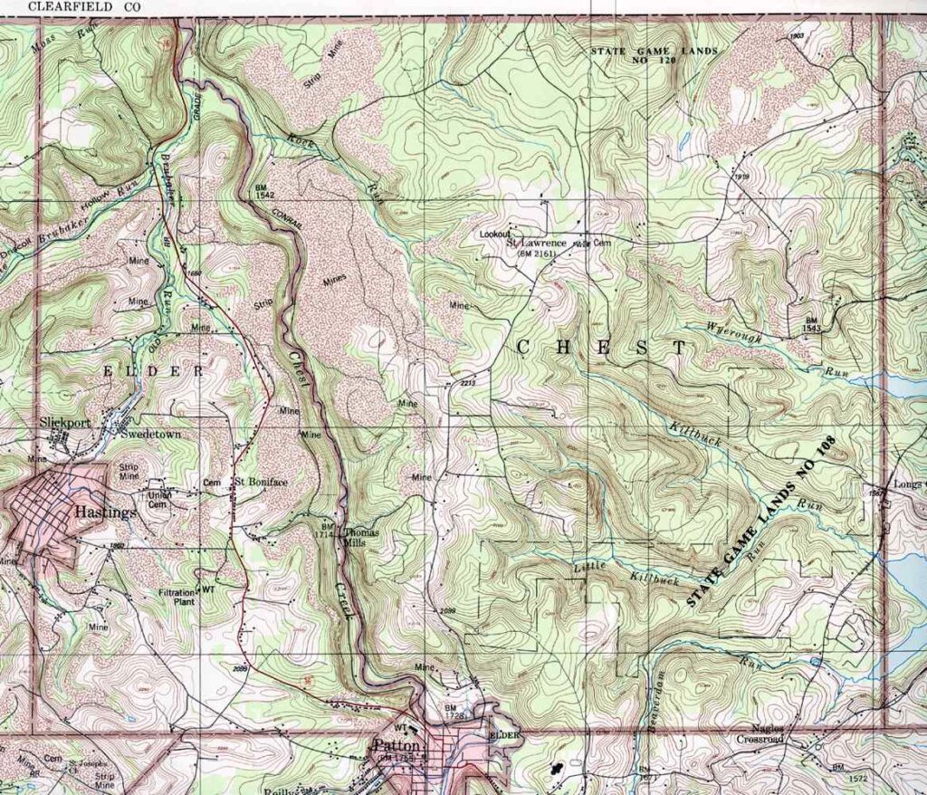 Chest Township map
